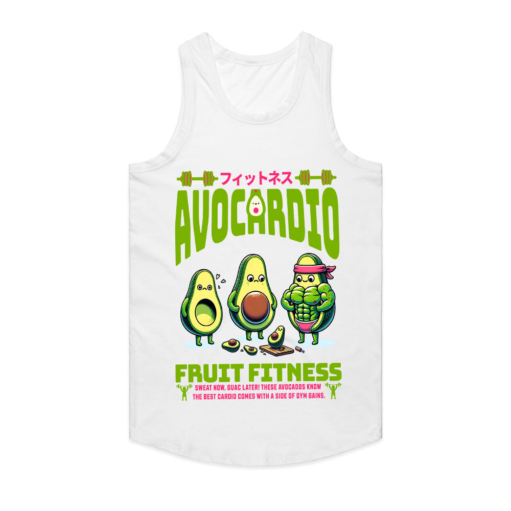 "Avocardio Fruit Fitness" Funny Gym T-Shirt – Sweat Now, Guac Later!