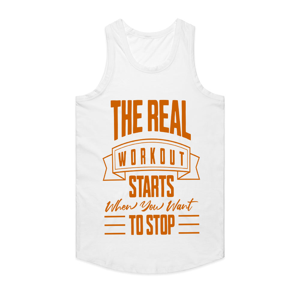 "The Real Workout Starts When You Want to Stop" Motivational Gym T-Shirt