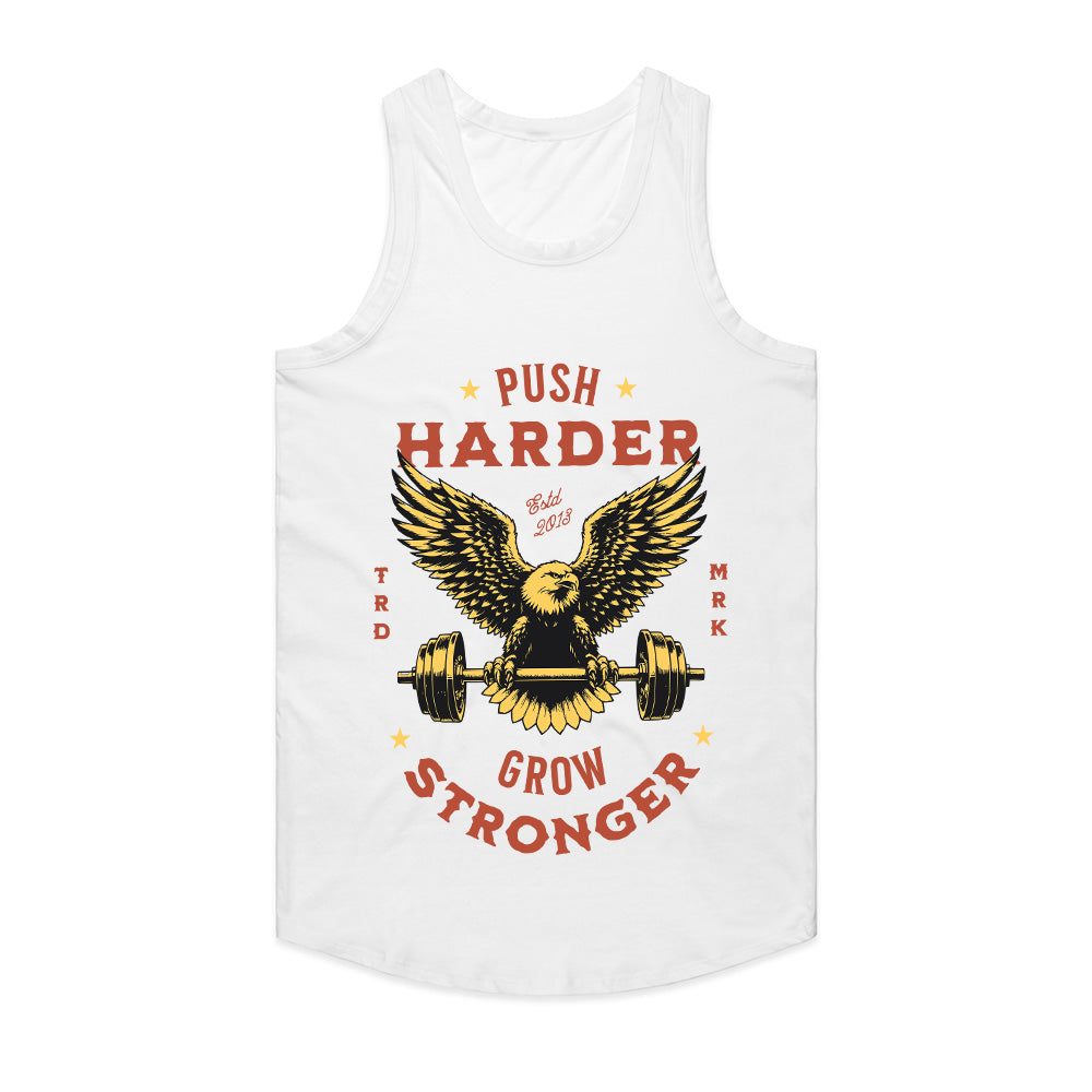 "Push Harder, Grow Stronger" Eagle Gym T-Shirt – Strength & Determination