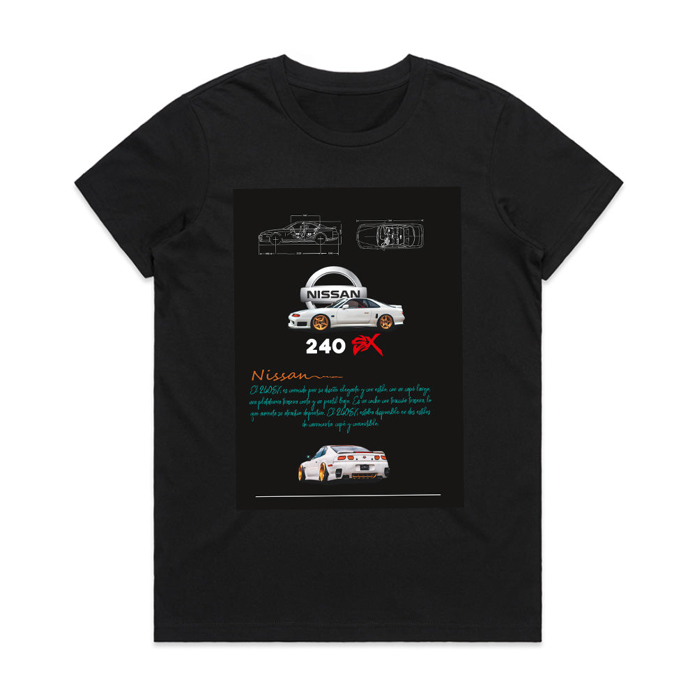 Nissan 240SX Drift King Blueprint T-Shirt – JDM Classic Engineering Tee