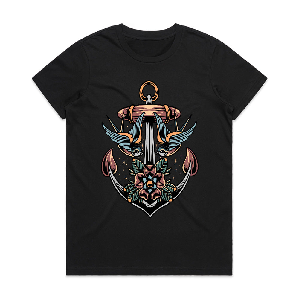 Anchor of Serenity: Nautical Spirit Streetwear Tee
