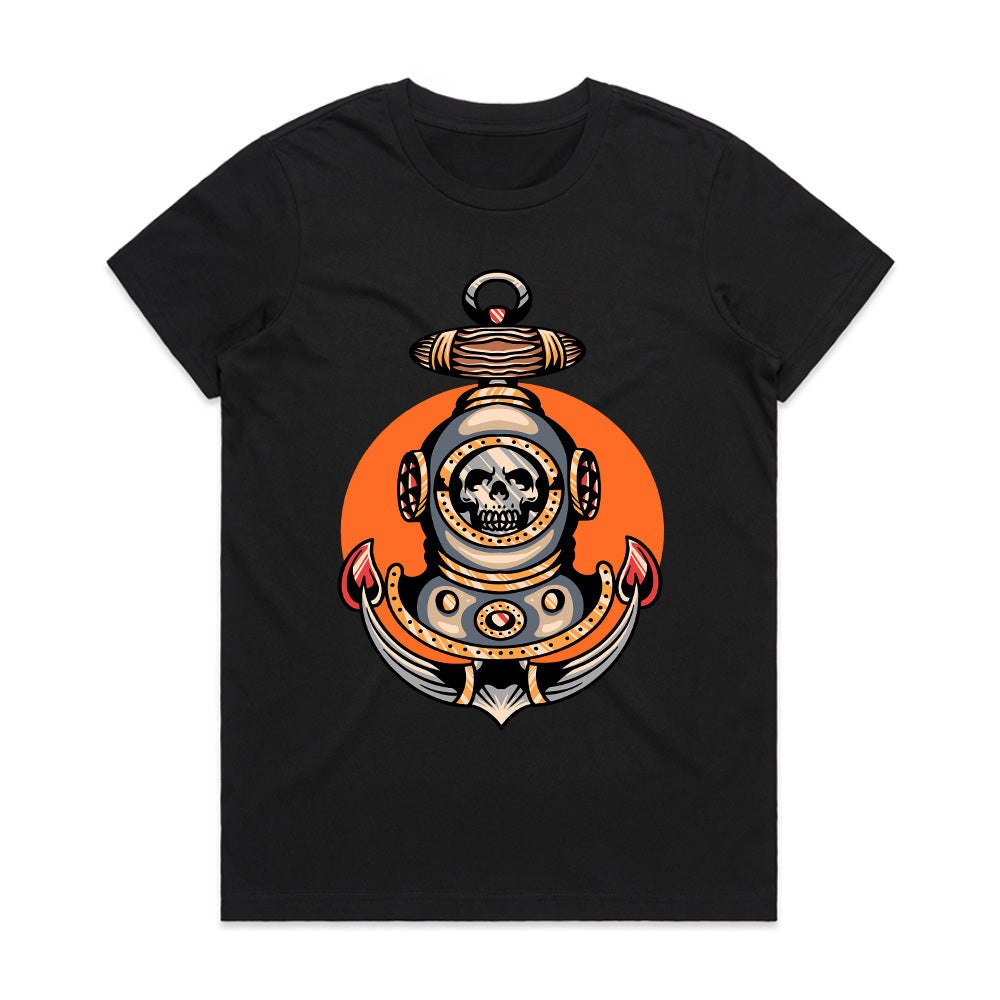 Abyssal Skull Diver – Nautical Depths Tee