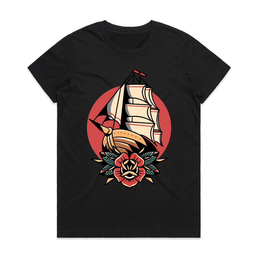 Sailor's Voyage – Nautical Rose Tee