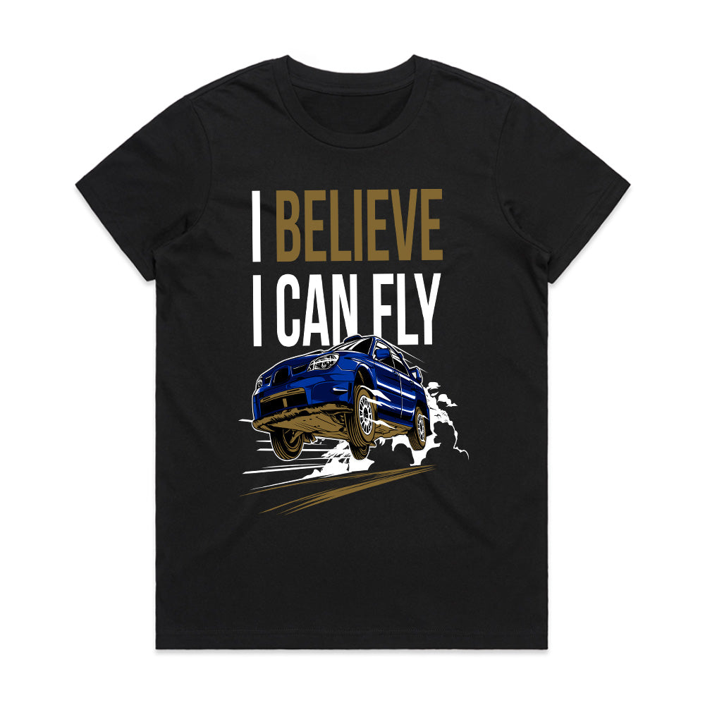 I Believe I Can Fly Rally T-Shirt — Subaru Jump Edition
