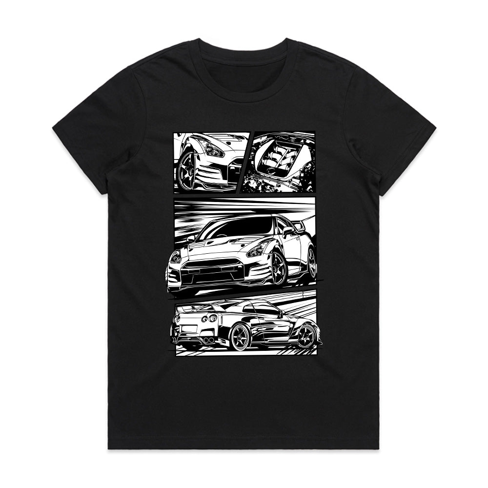 Godzilla Comic Panel T-Shirt — GT-R R35 Street Beast