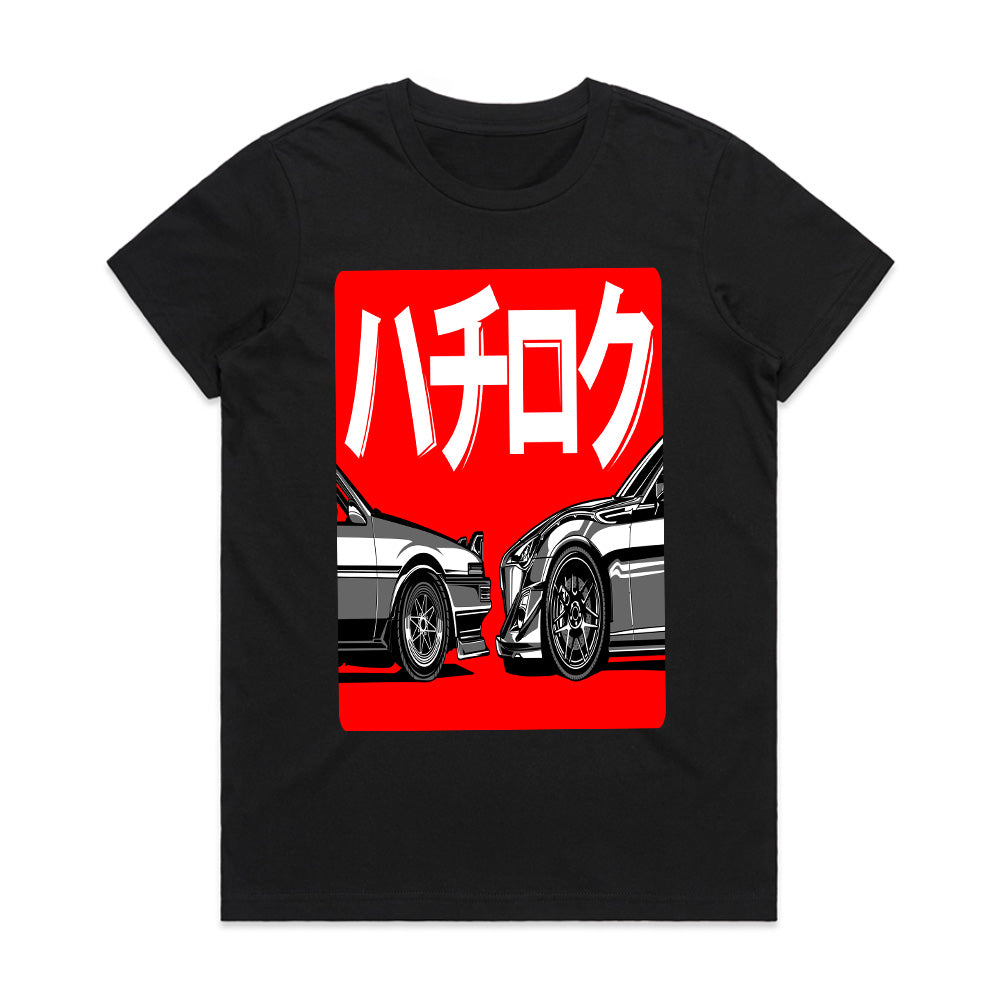 Hachiroku Evolution T-Shirt — AE86 vs. 86 Legacy
