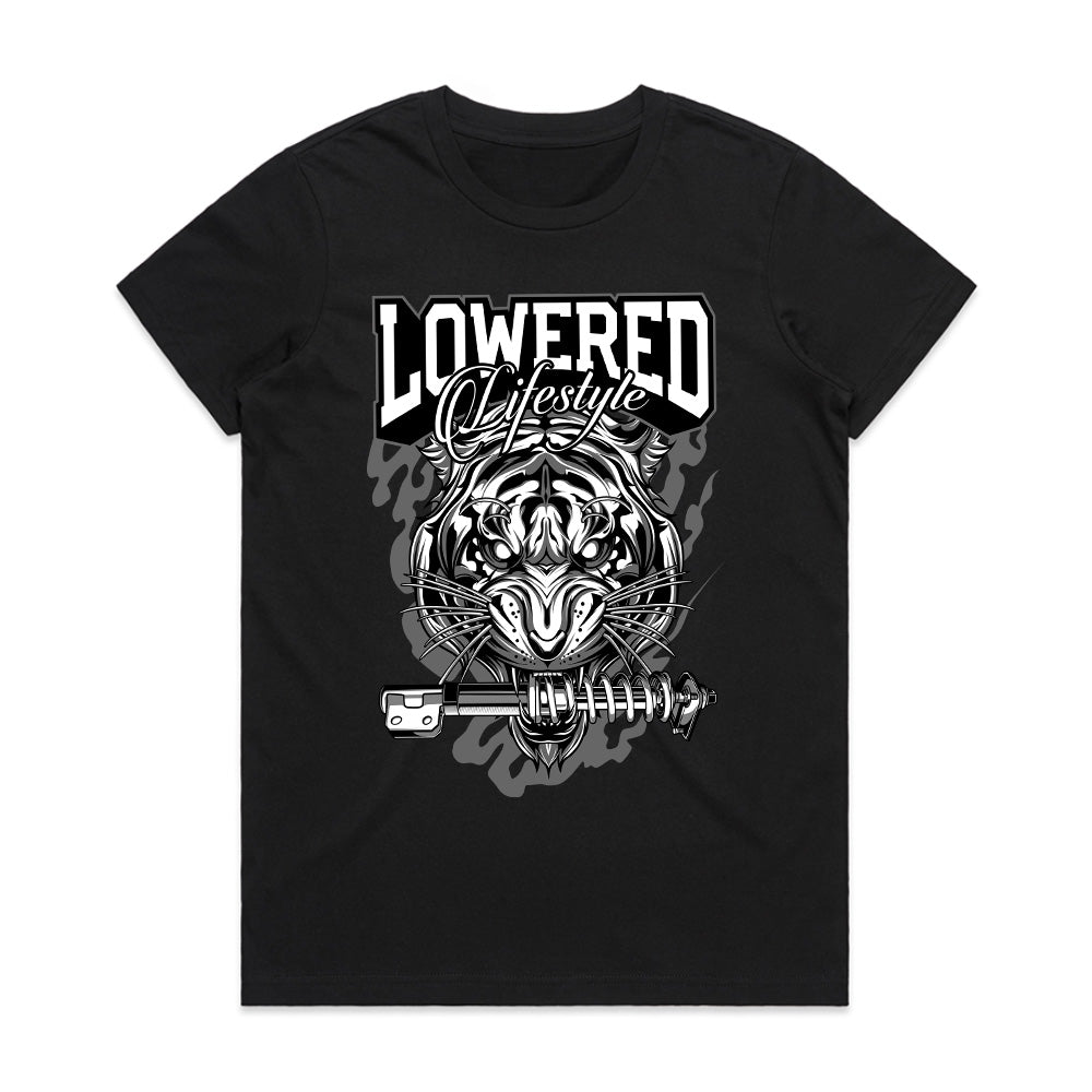 Lowered Lifestyle — Tiger Coilover Street Scene T-Shirt