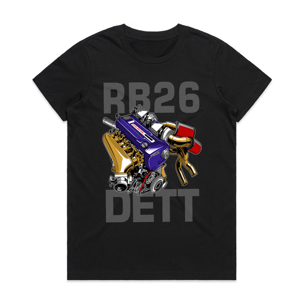 RB26DETT Powerhouse — JDM Skyline Engine Legend T-Shirt