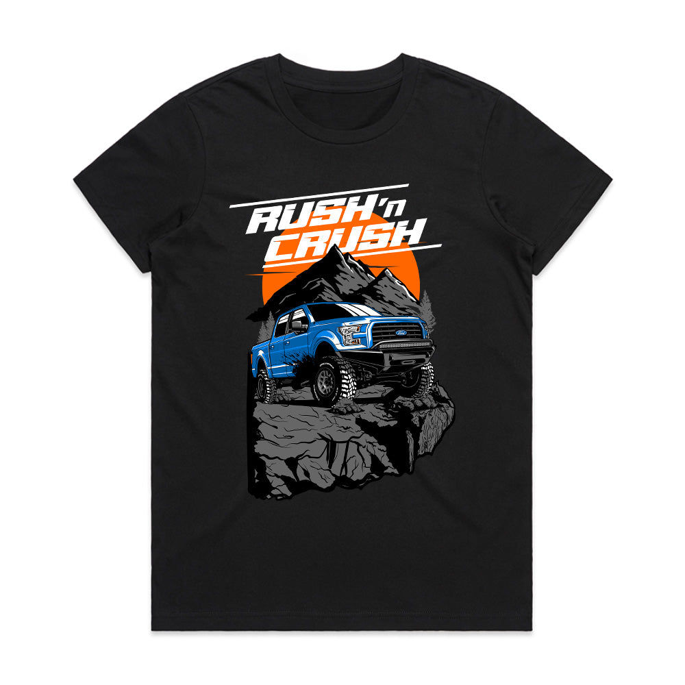 Rush ‘n Crush — Off-Road Mountain Beast Truck T-Shirt