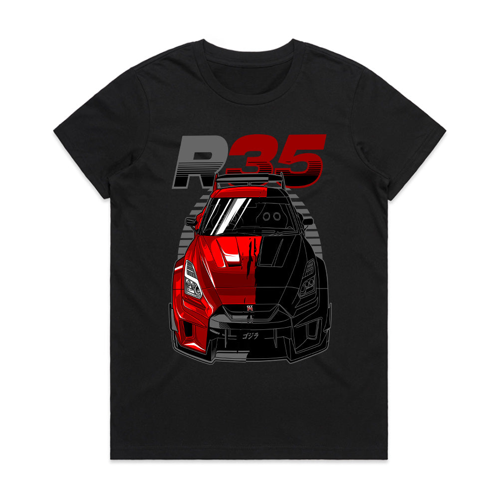 R35 Godzilla Mode – Nissan GT-R Supercar Beast T-Shirt