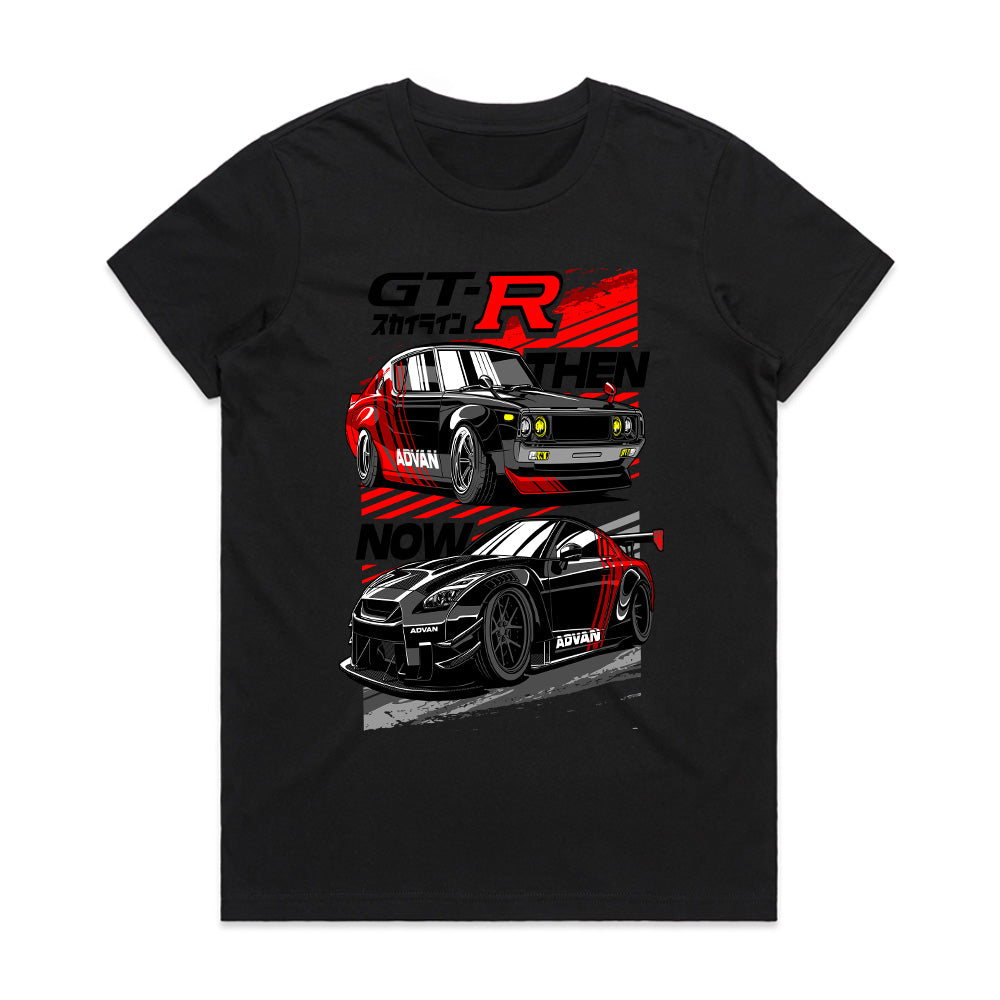 Nissan GT-R Then & Now T-Shirt – JDM Legends in Advan Livery