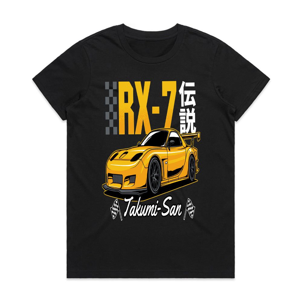 RX-7 Takumi-San T-Shirt – Rotary Drift Legend Tee
