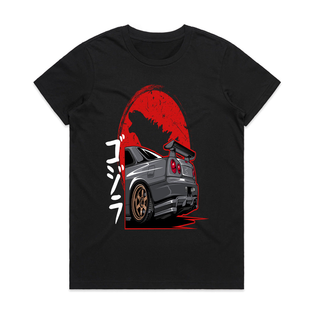 Godzilla R34 Skyline T-Shirt – JDM King of the Streets Tee