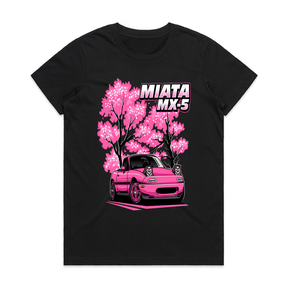 Miata MX-5 Sakura Blossom T-Shirt – JDM Roadster Spring Edition