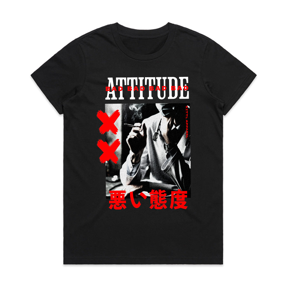 Bad Attitude - Rebellious Noir Street Tee