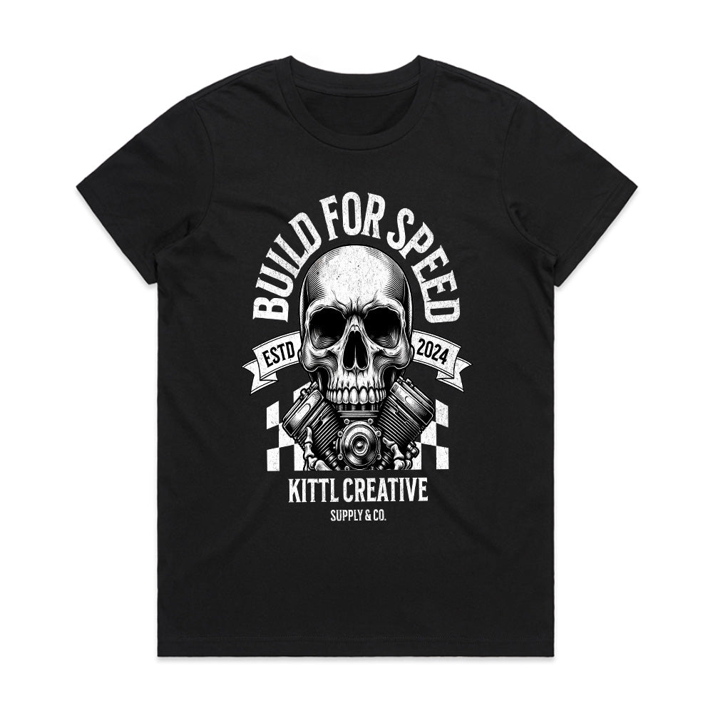 Build for Speed: Skull Engine Racer Tee