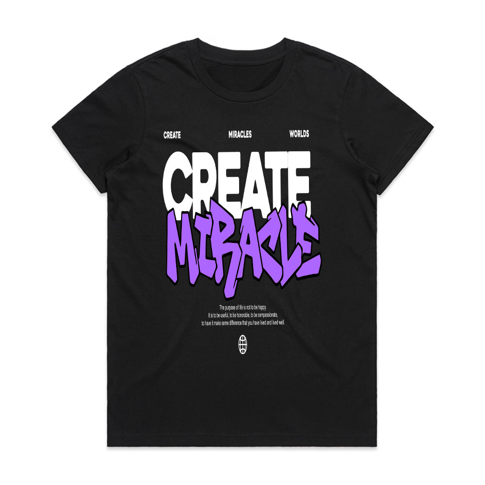 Create Miracles: Bold Vision Streetwear Tee