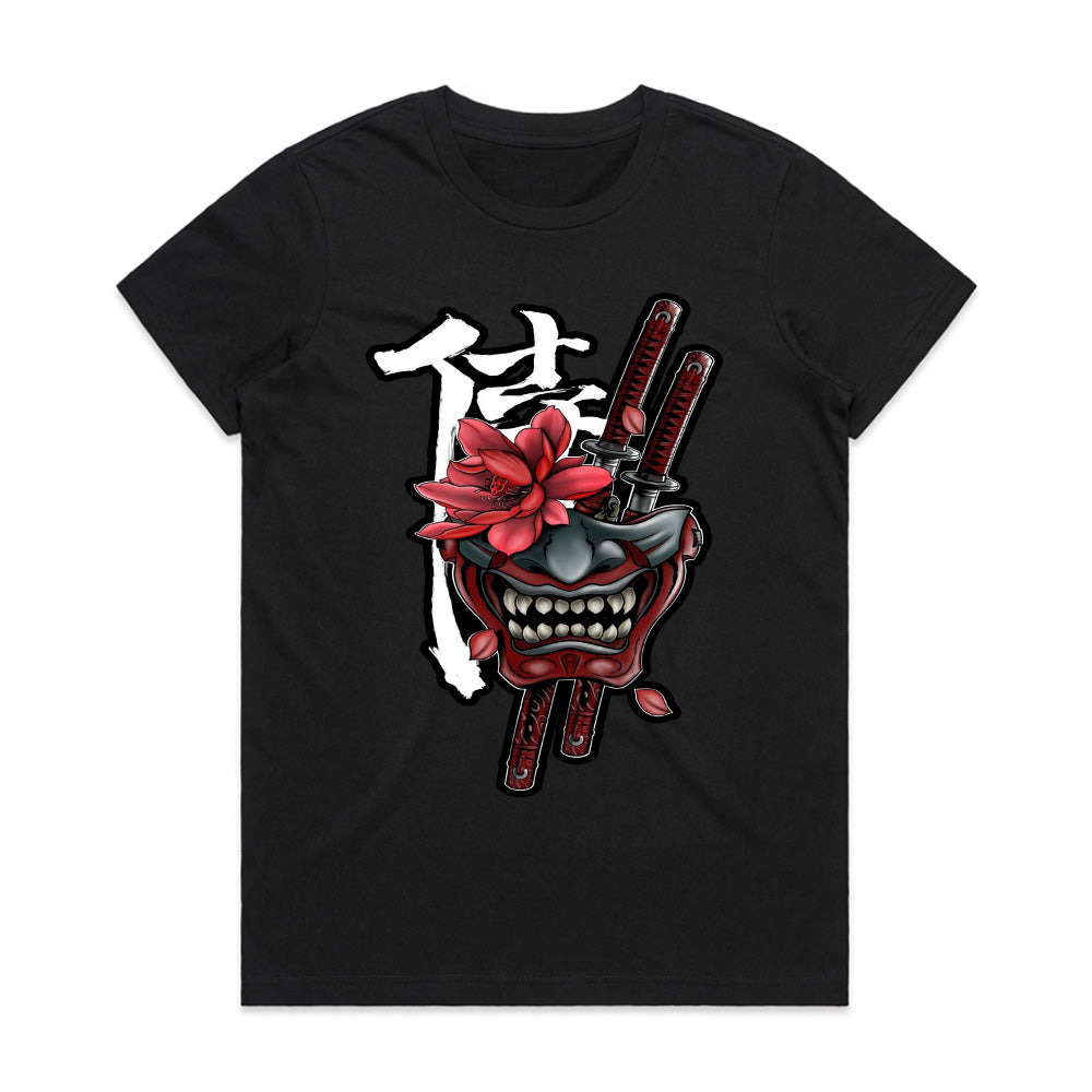 Samurai Oni: Blade & Blossom Tee