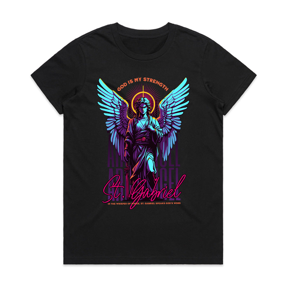 Neon Archangel: St. Gabriel Divine Strength Tee