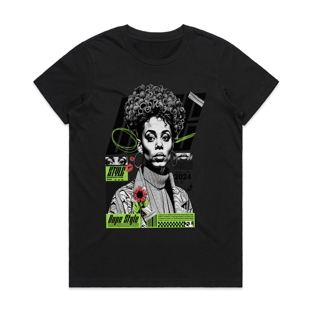 Dope Visionary: Neon Retro Queen Tee