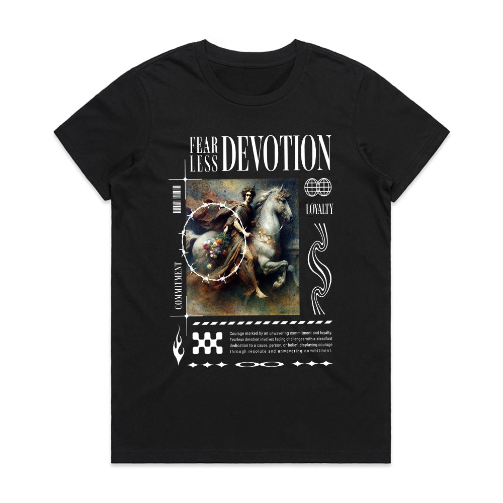 Fearless Devotion: Renaissance Warrior Streetwear Tee