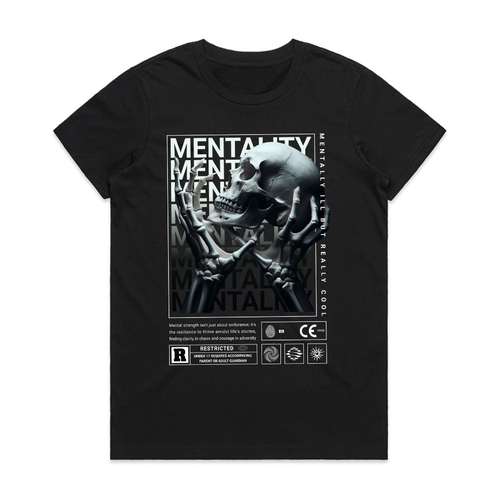 Grim Resilience: Mentality Skull Street Tee