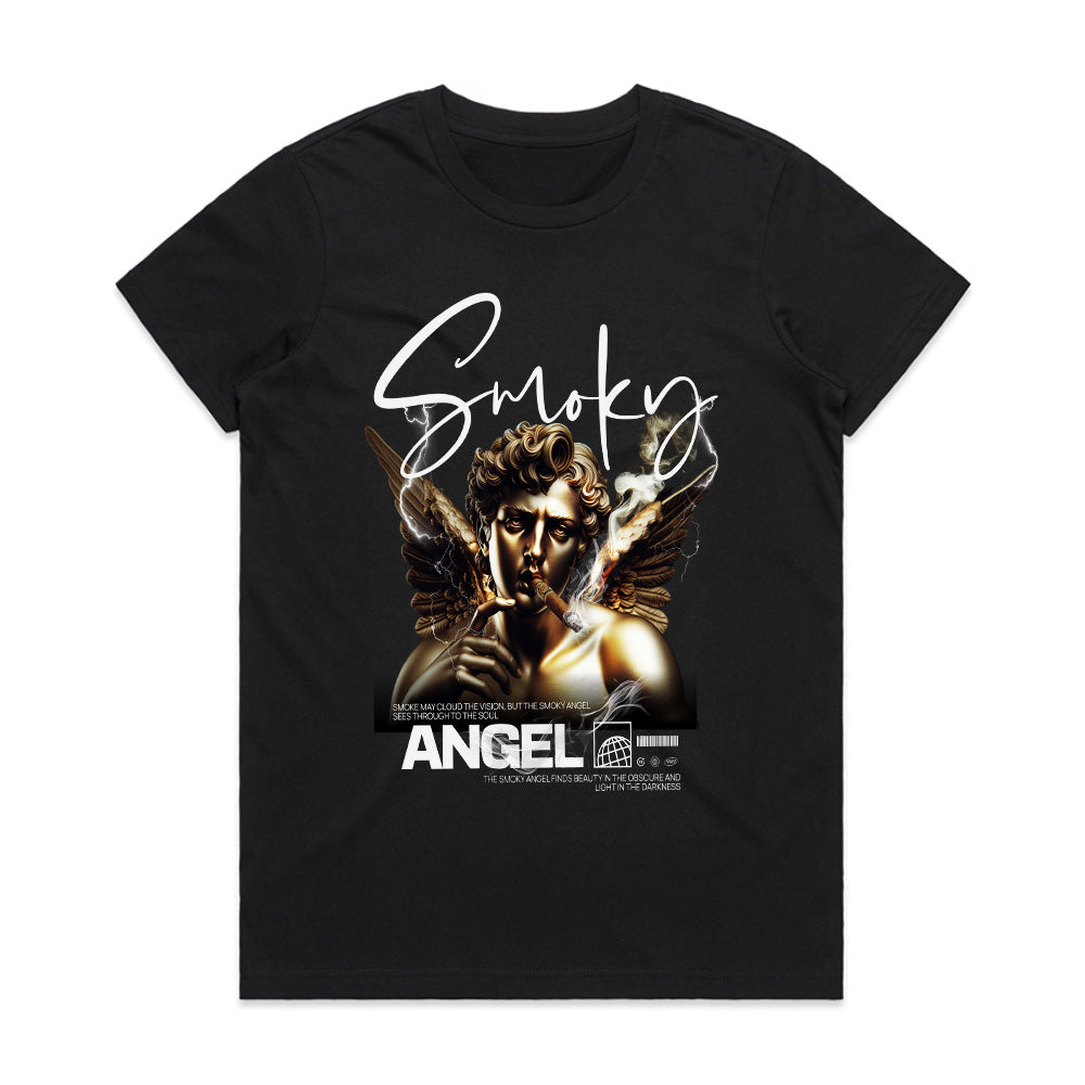 Smoky Angel: Rebel Cherub Streetwear Tee