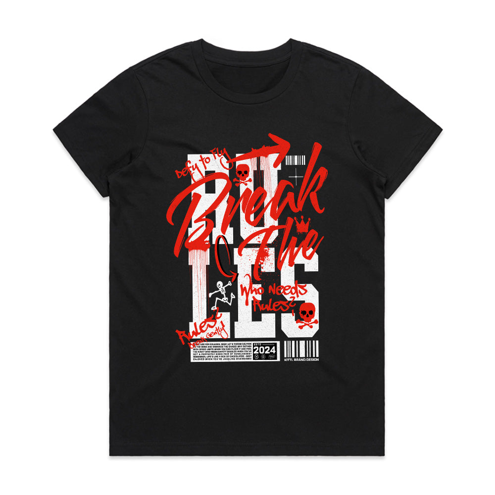 Anarchist Spirit: Break the Rules Graffiti Tee