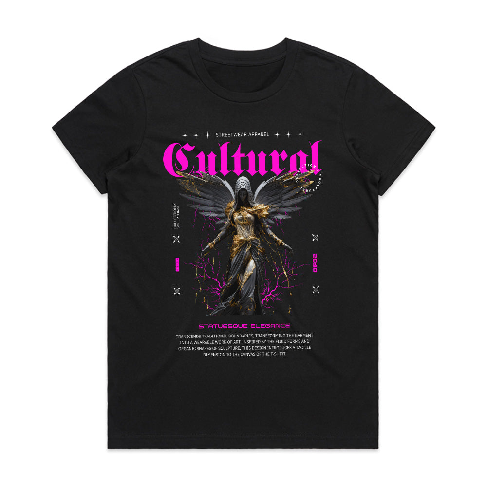 Cultural Rebirth: Gothic Angel Streetwear Tee