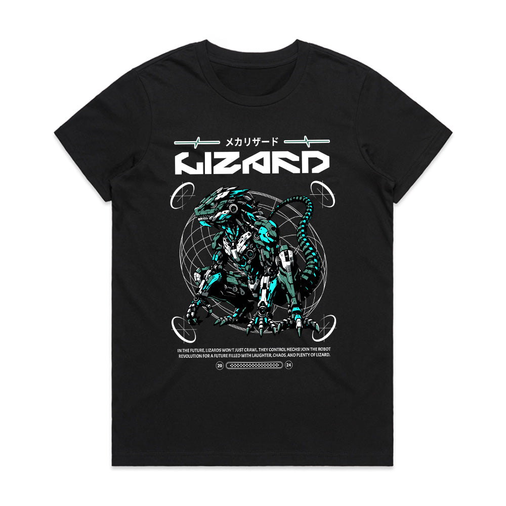 Mecha Lizard: Neon Evolution Tee