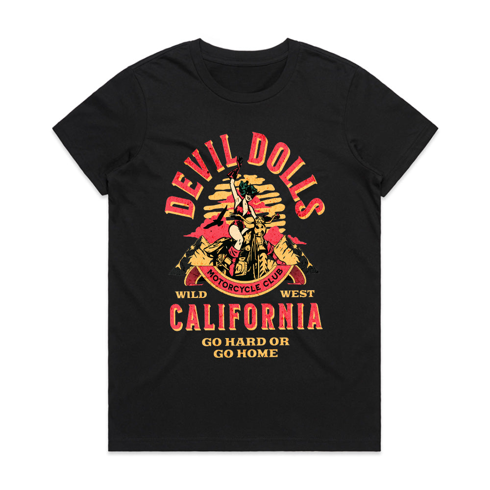 Hellfire Riders: Devil Dolls California Tee