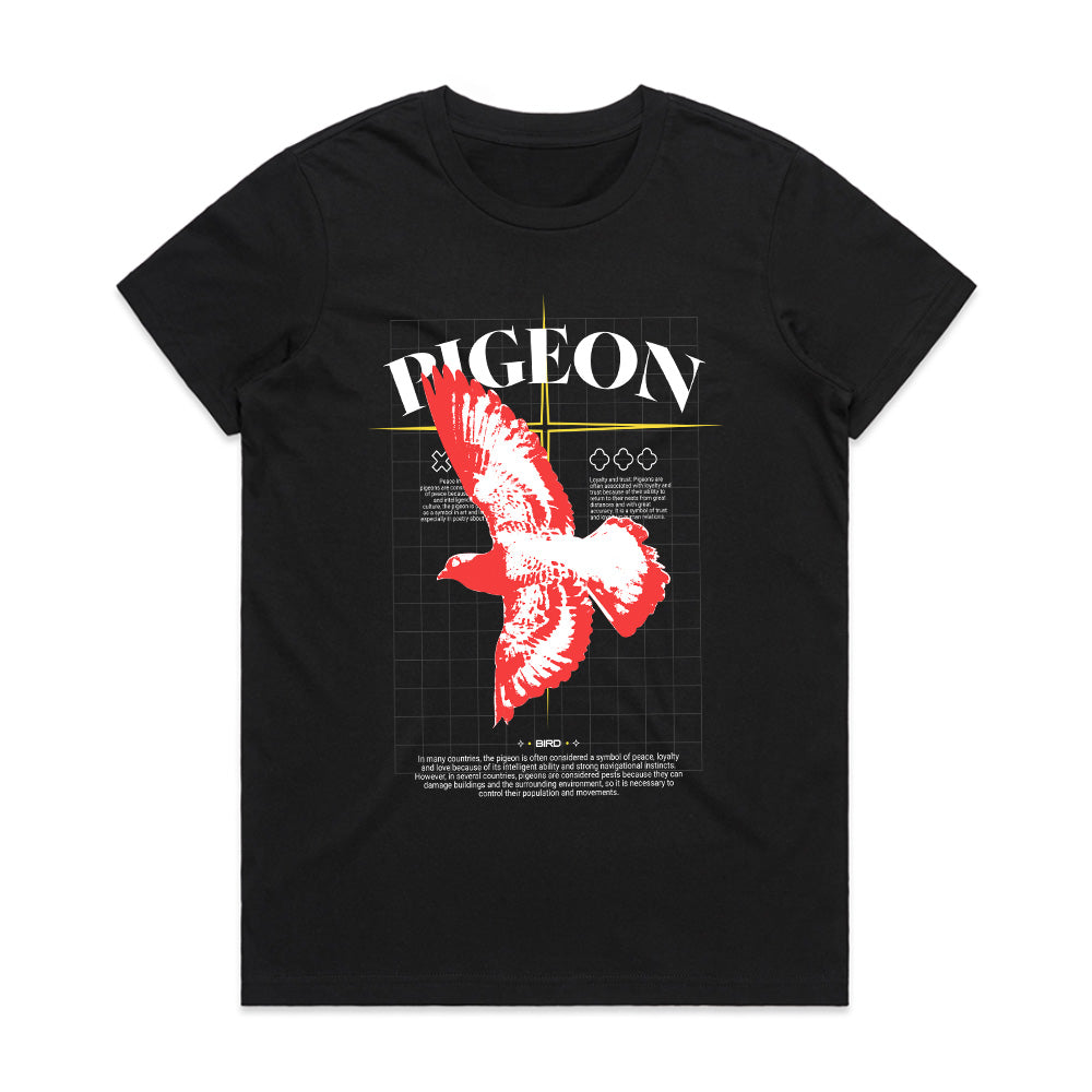 Urban Flight: Pigeon Grid Streetwear Tee