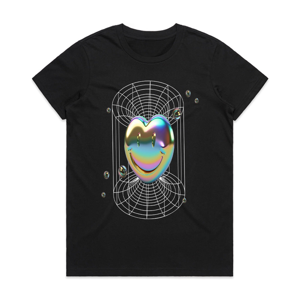 Holographic Bliss: Smiley Dimension Tee