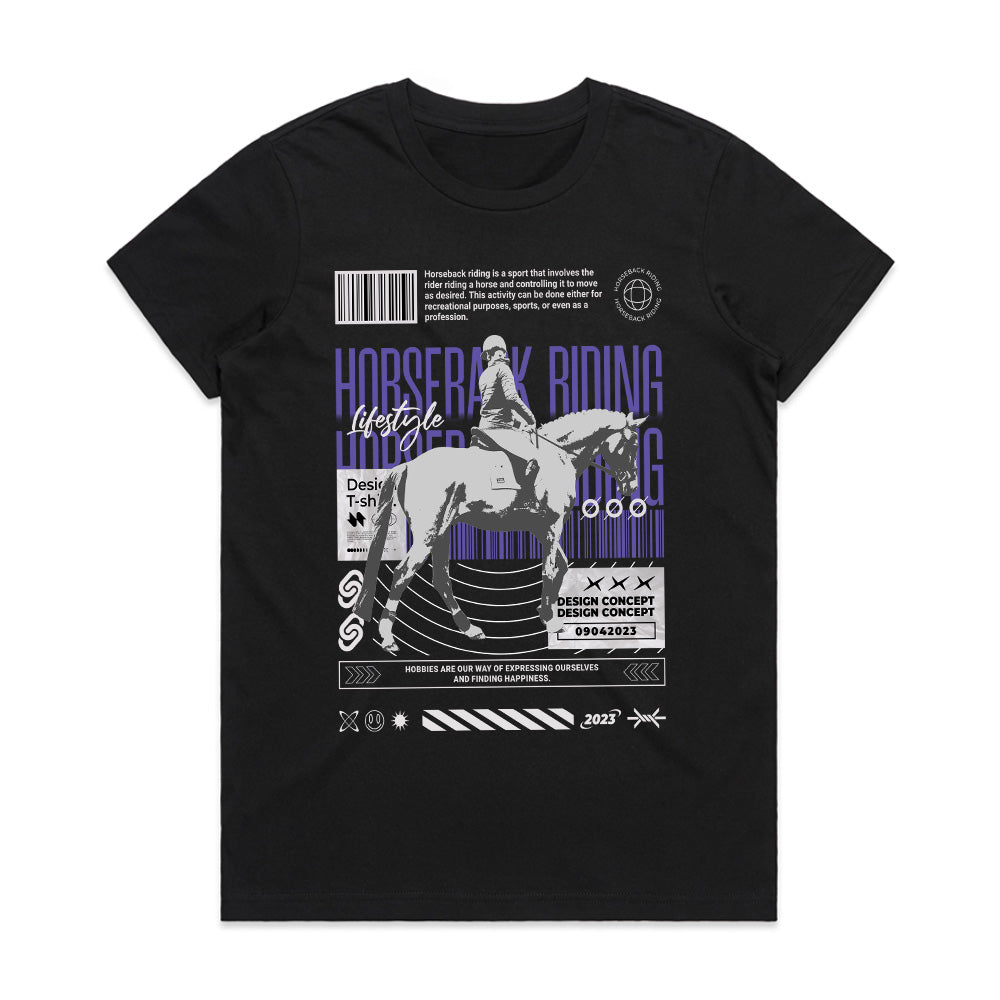Equestrian Pulse: Horseback Riding Lifestyle Tee