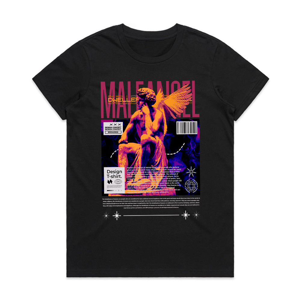 Male Angel: Neon Renaissance Streetwear Tee