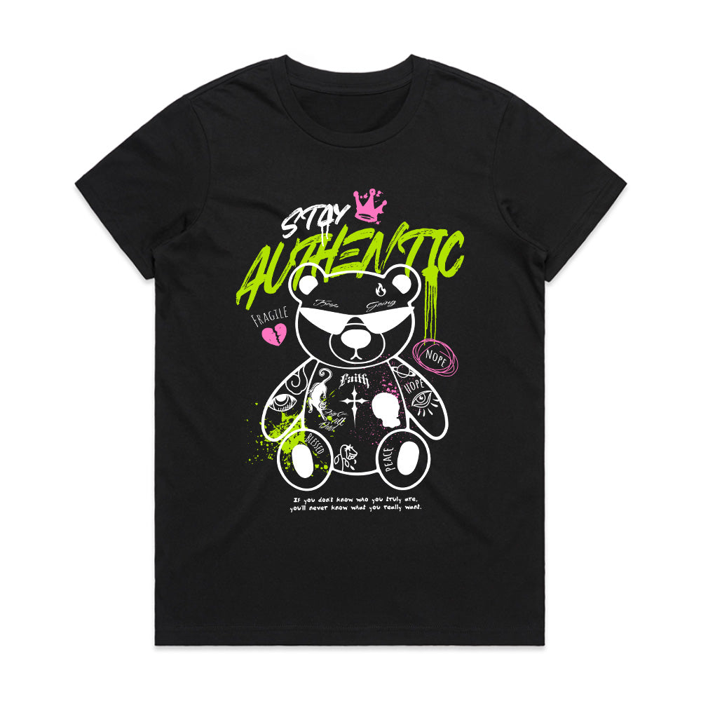 STAY AUTHENTIC: Graffiti Bear Expression Tee
