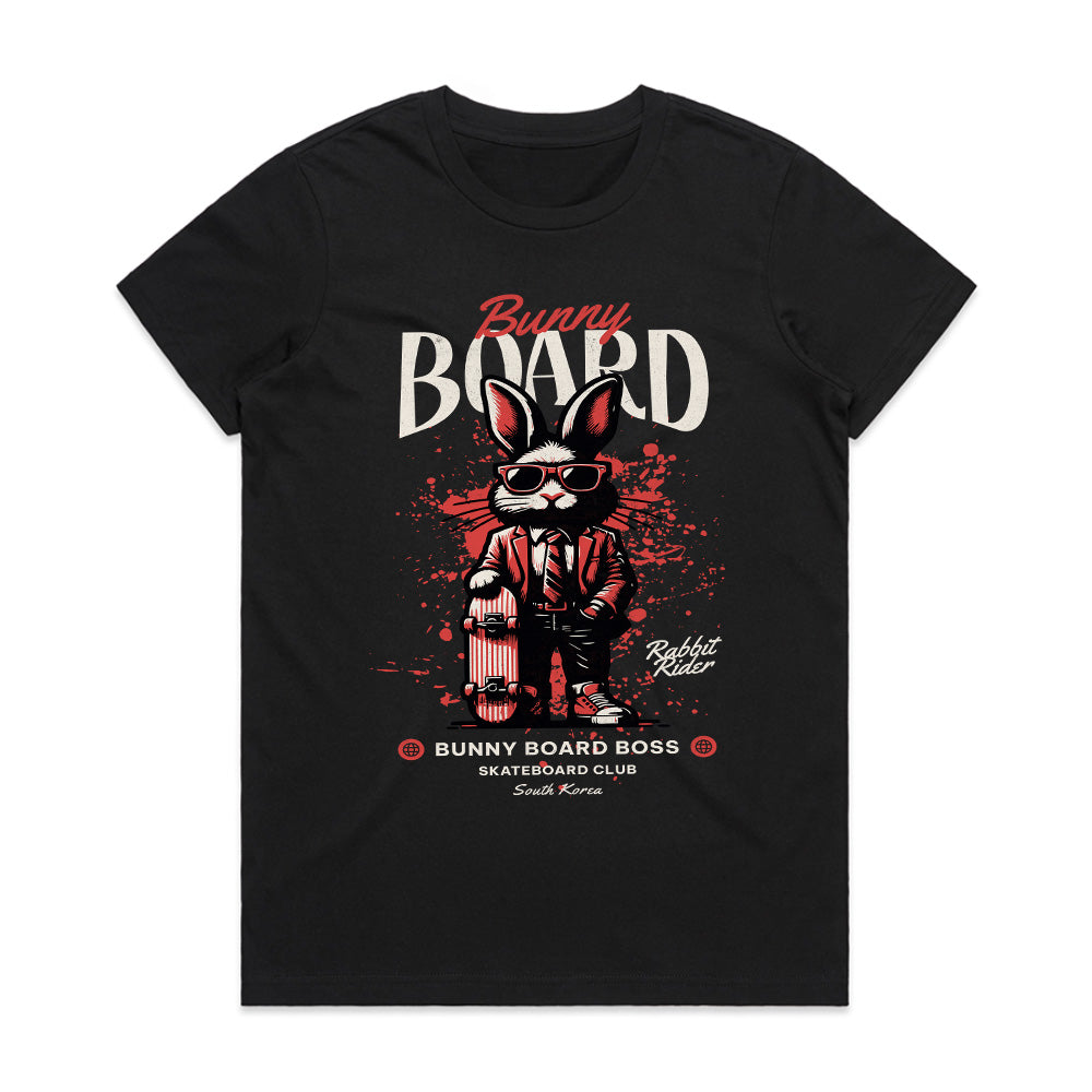 Bunny Board Boss: Rabbit Rider Skate Tee