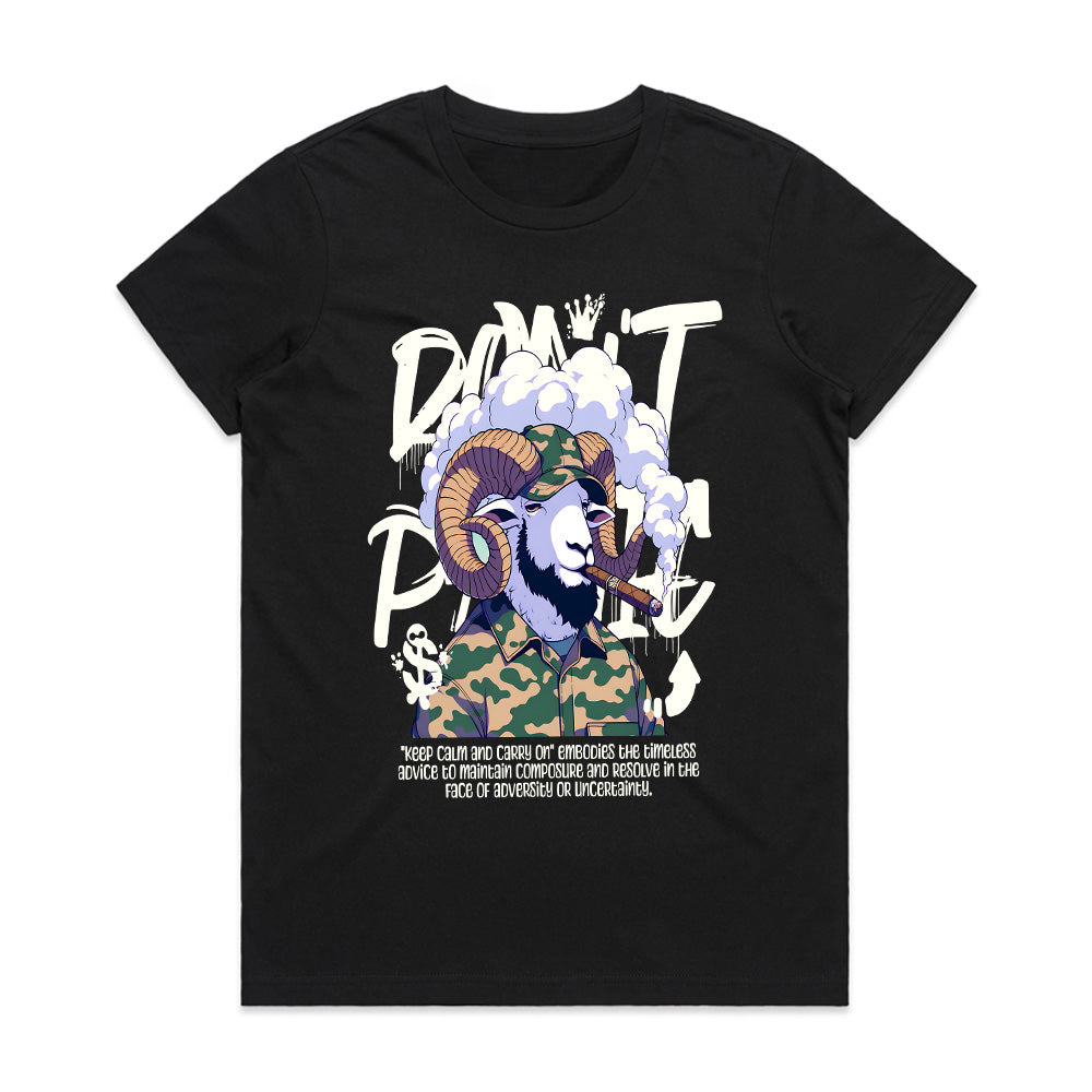 Smoke King: Don’t Panic Goat Tee