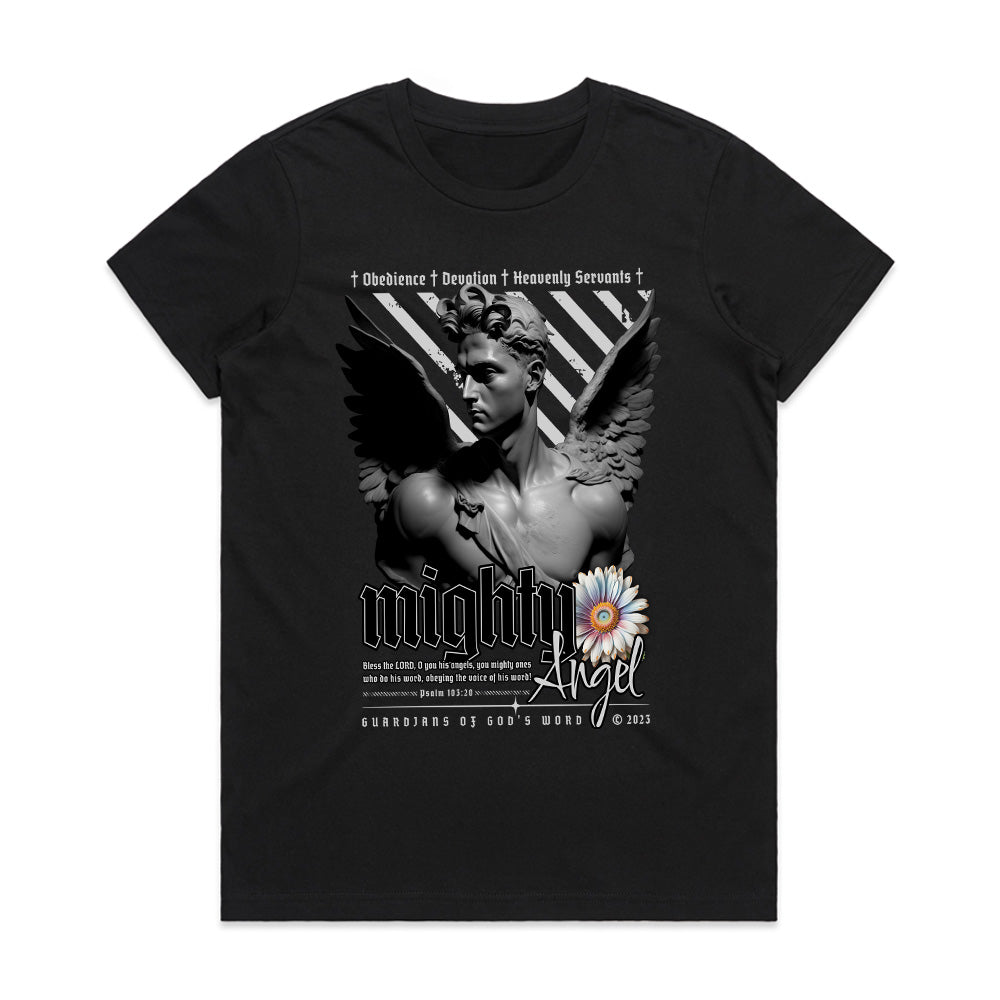 Celestial Sentinel: Mighty Angel Guardian Tee