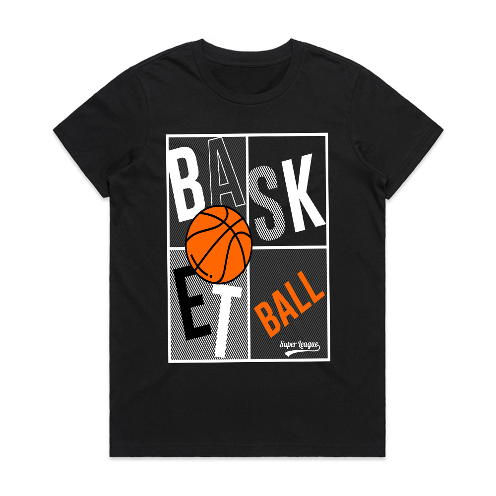 Hoop Hustle: Retro Graphic Basketball Tee