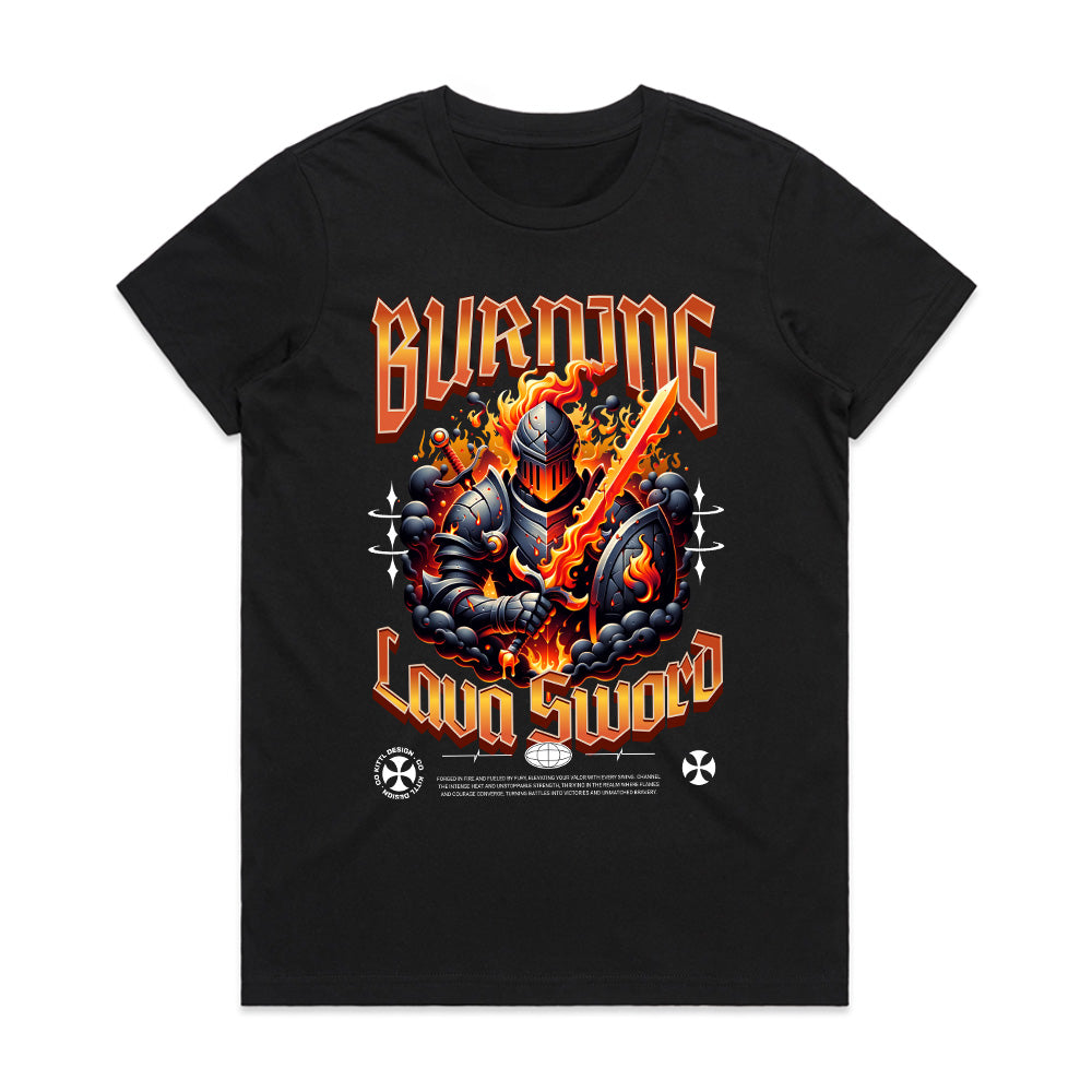 Inferno Knight: Burning Lava Sword Tee