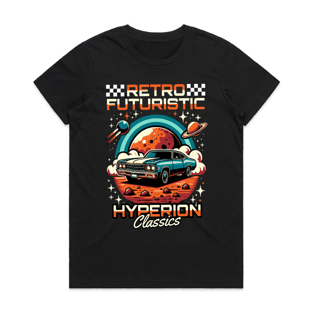 Cosmic Cruiser: Retro Futuristic Hyperion Tee