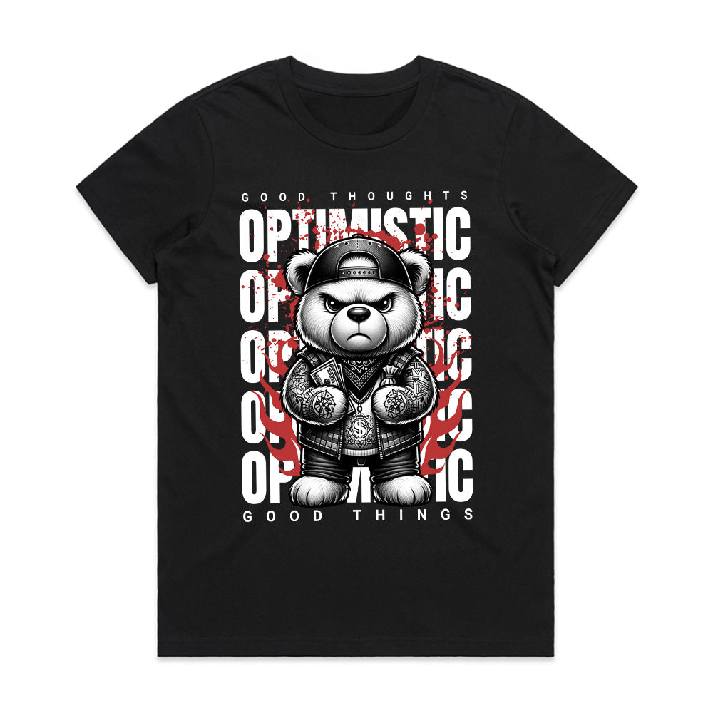 Hustle Bear: Optimistic Swagger Tee