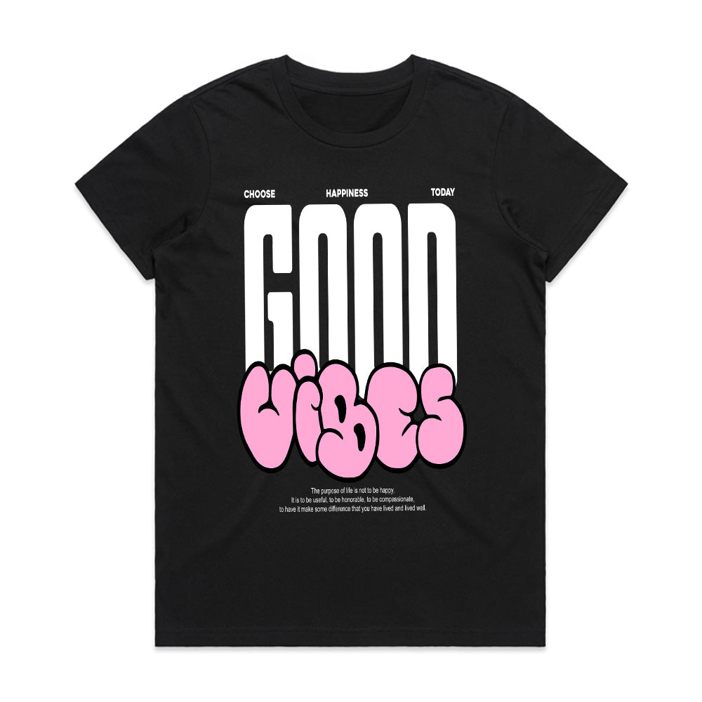 Radiant Spirit: Good Vibes Happiness Tee
