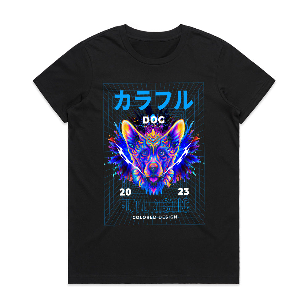 Neon Prism Pup Tee
