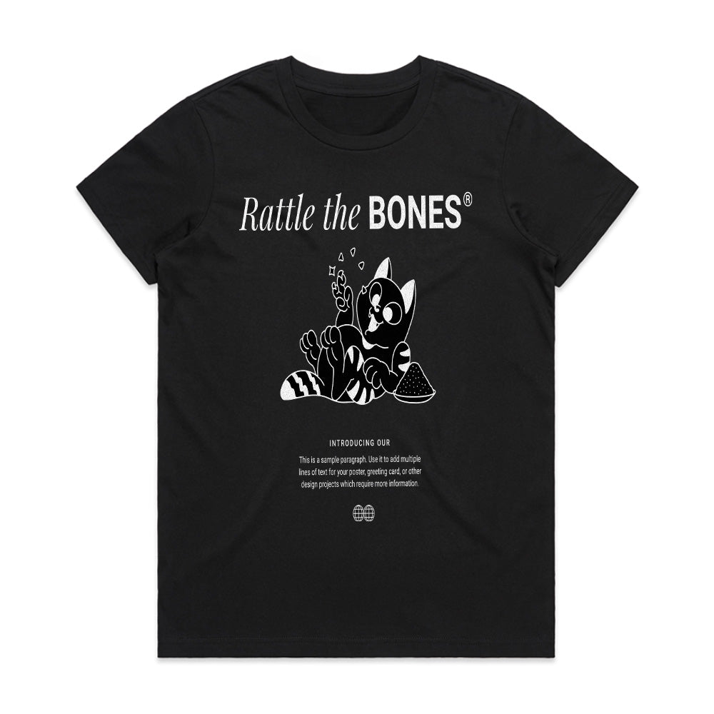 Rattle the Bones Skeleton Cat Tee