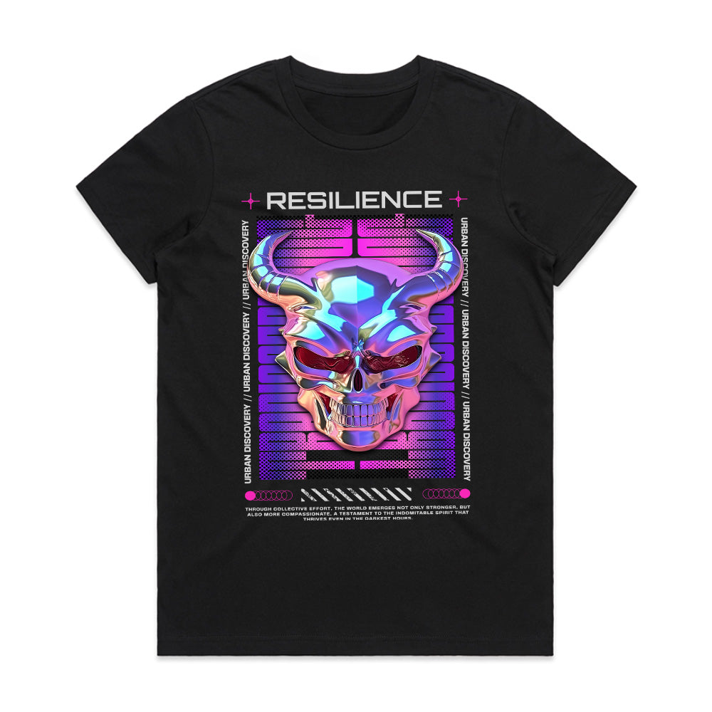 Neon Resilience: Cyber Skull Reign