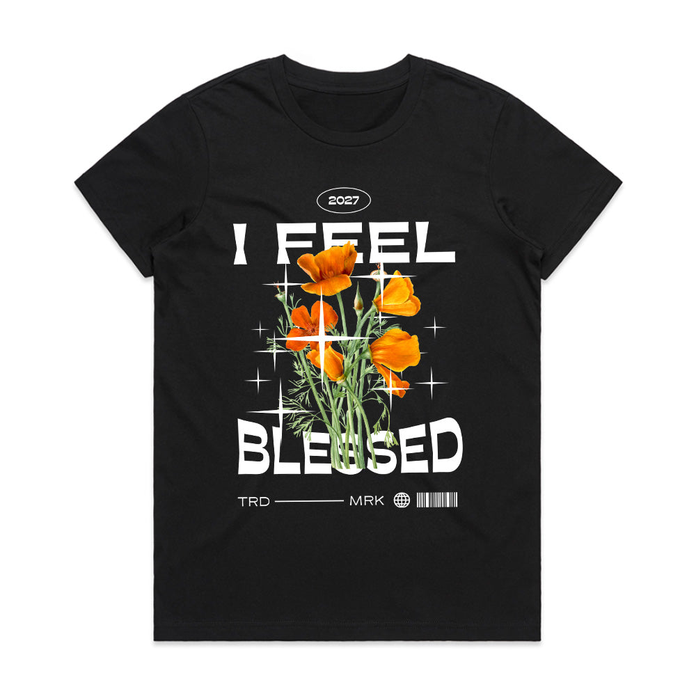 Blessed Bloom: Gratitude in Full Color Tee