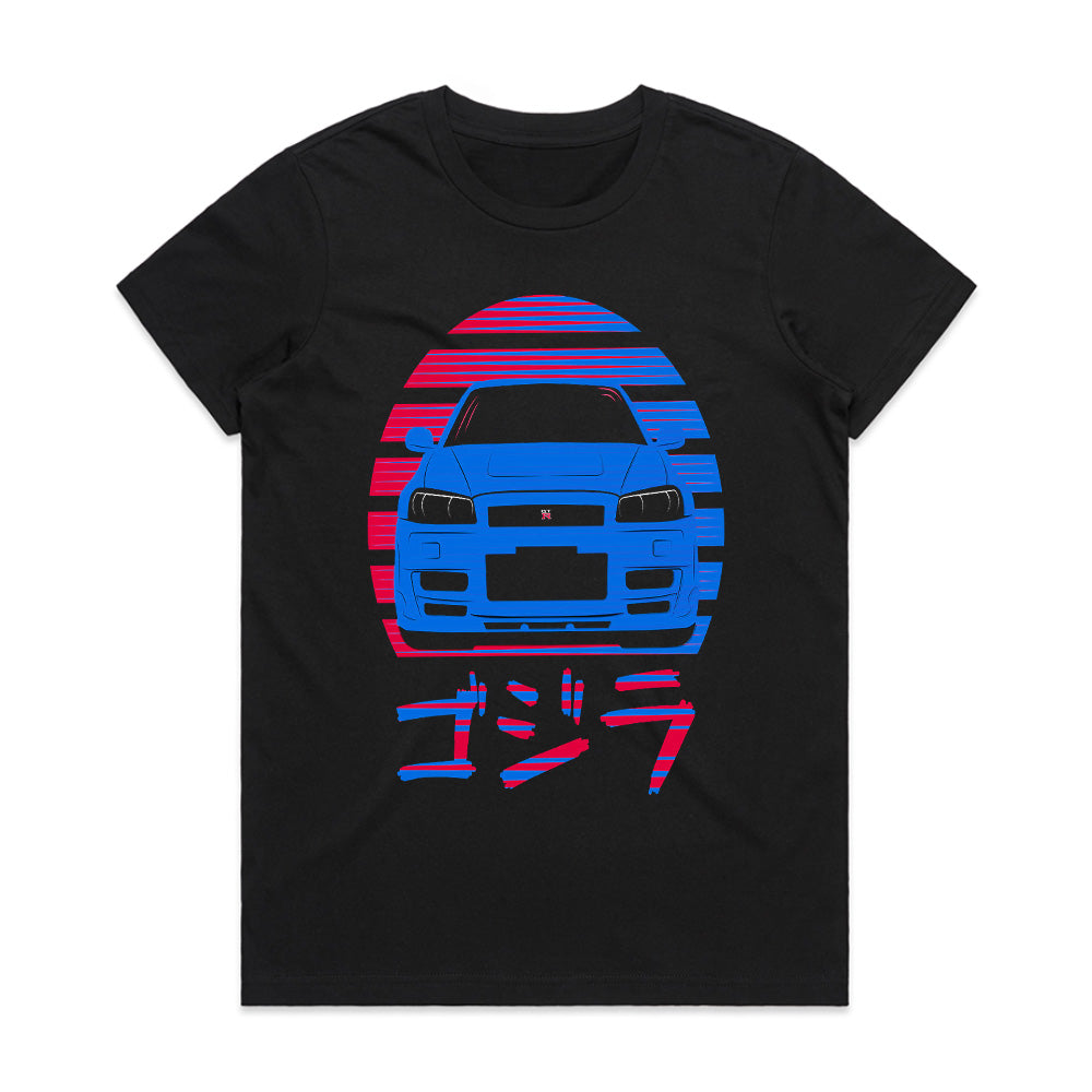 R34 Neo Godzilla: Vaporwave Skyline Edition