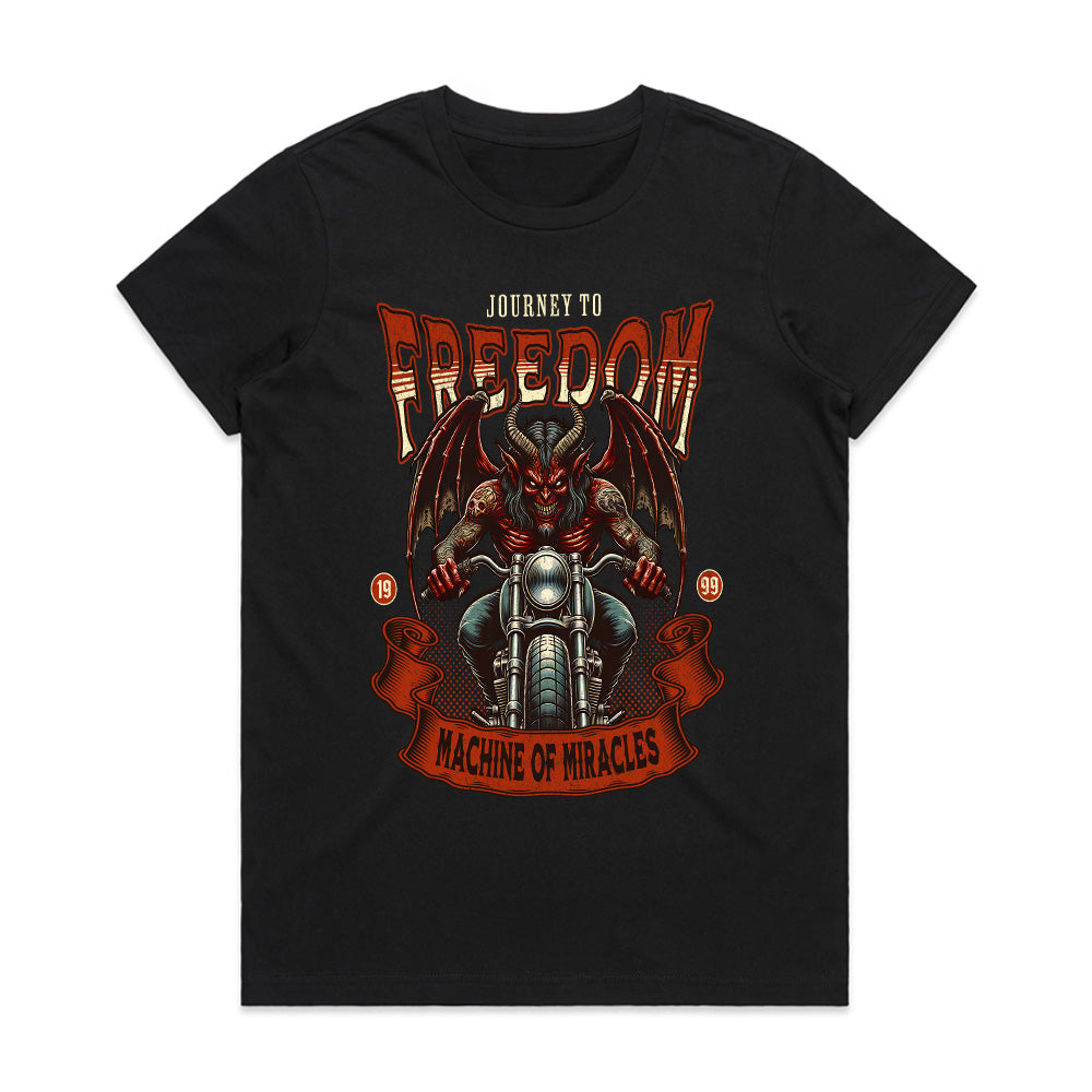 Journey to Freedom – Demon Rider Machine of Miracles T-Shirt